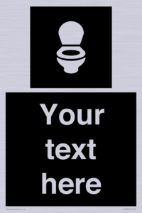 Custom information: black panel wc toilet